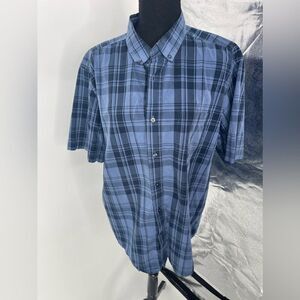 George‎ classic fit plaid shirt size large